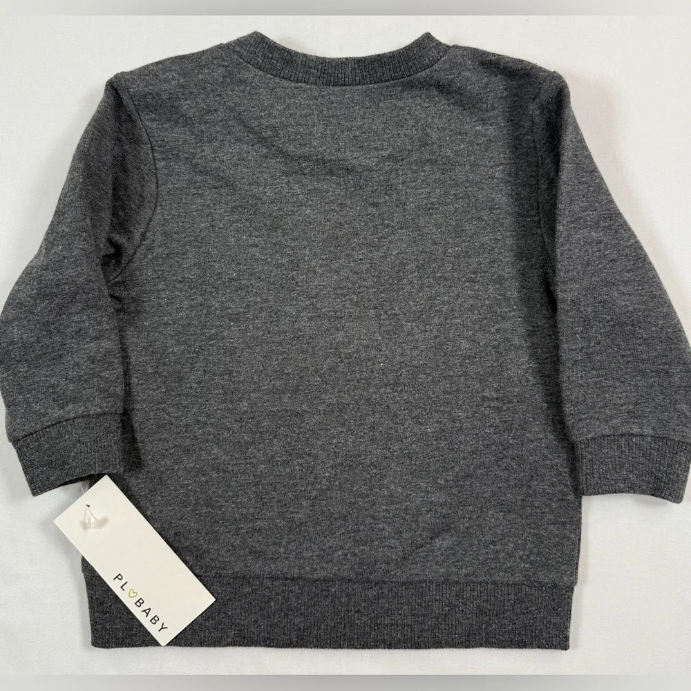 NWT PL BABY BY PETITLEM Baby Boys' Knit Woof Puppy Graphic Sweatshirt‎ Size 9M